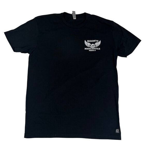 Koontz Mercantile Middletown CA Sasquatch black teal short sleeve t shirt - Picture 1 of 7